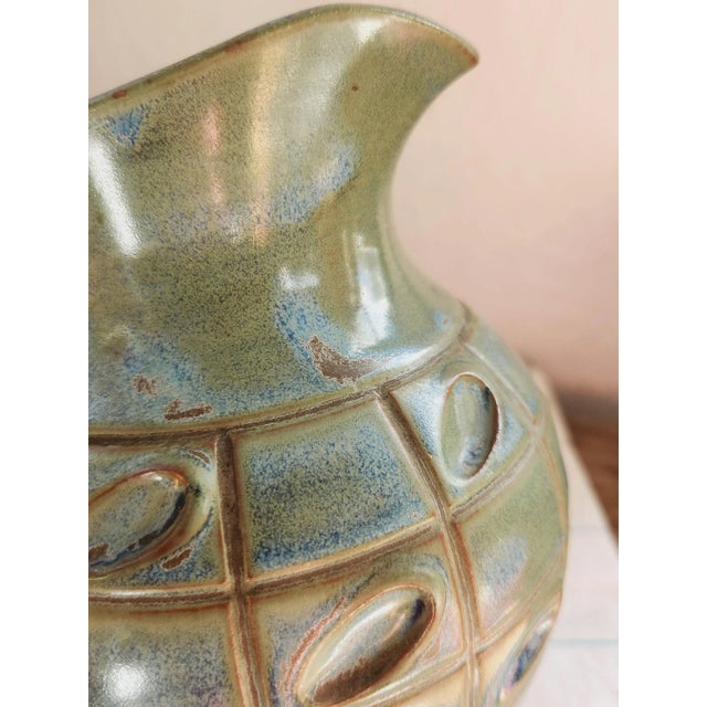 Green Vintage French No 408 Ceramic Pitcher by Denbac, 1930s For Sale - Image 8 of 11