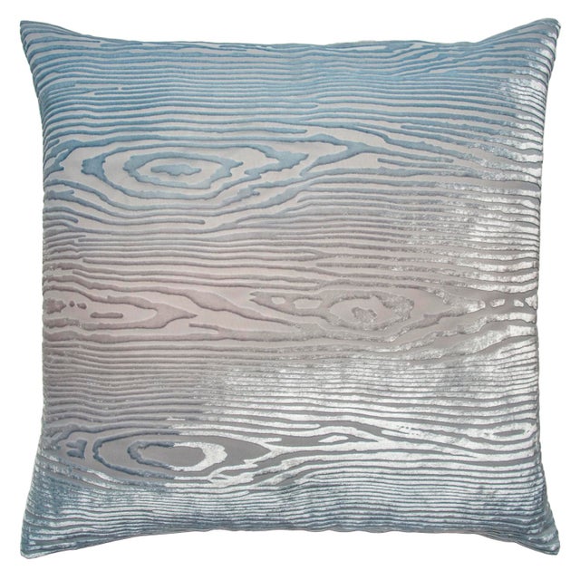 A subtle symphony of robin's egg blue meets warm woodgrain tones, this 18-inch pillow marries nature's palette with...