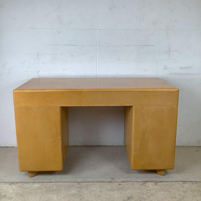 Mid 20th Century Mid-Century Heywood-Wakefield Wheat Desk by Alexis De Sakhnoffsky For Sale - Image 5 of 18