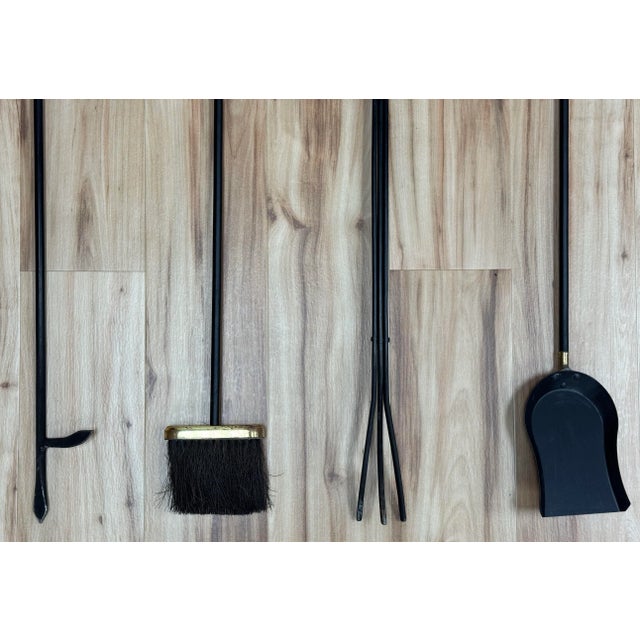 Vintage Brass and Cast Iron Golf Club Fireplace Tools For Sale - Image 12 of 12