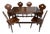 Rustic Farmhouse Dining Table and Chairs in Pine, Set of 7 For Sale