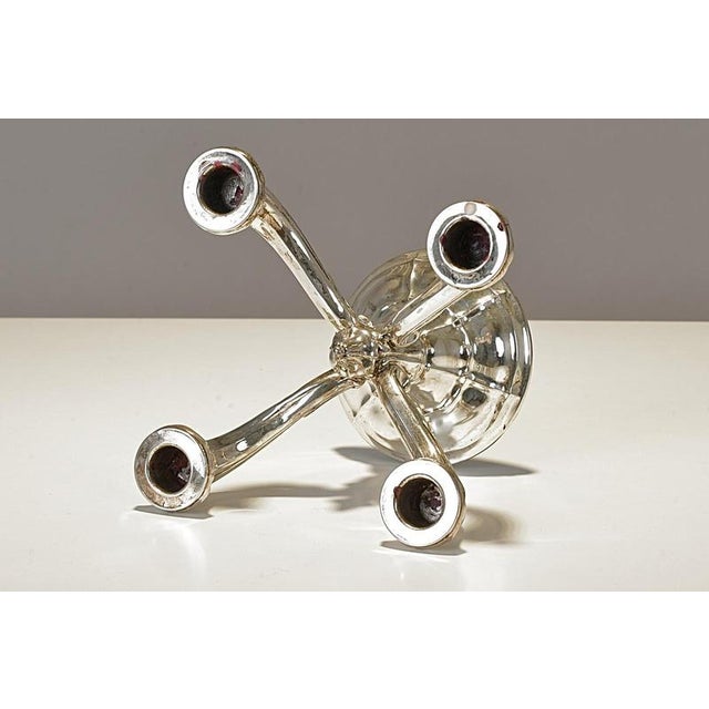 Silver 4-Armed Chandelier, Germany, 1935 For Sale - Image 10 of 11