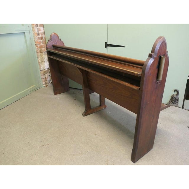 Arts and Crafts Pitch Pine Church Benches, Set of 2 For Sale - Image 5 of 8