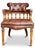Victorian Style Brown Leather and Beech Desk Chair, 1960s For Sale - Image 4 of 7