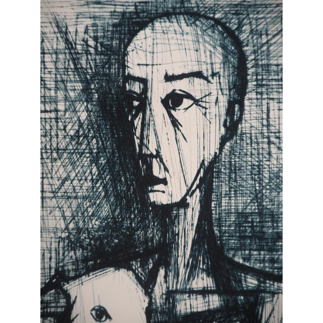 Bernard Buffet, Apocalypse, Saint Jean in Lamb, 1961, Original Engraving For Sale - Image 4 of 7