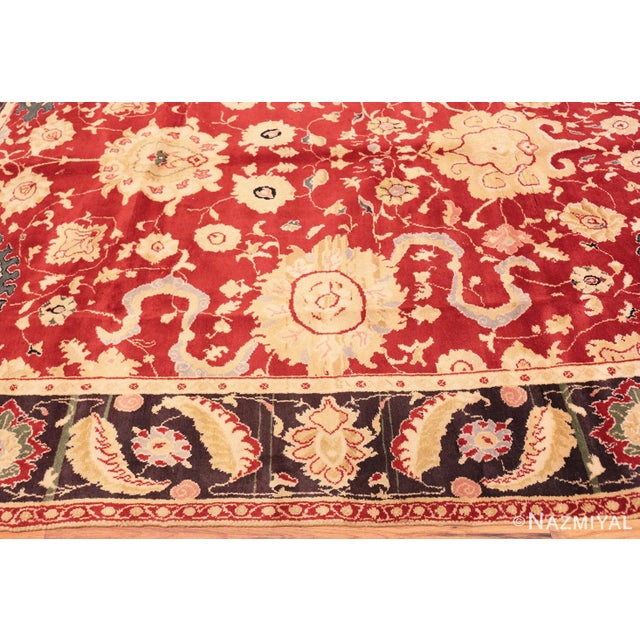 Traditional Nazmiyal Collection Vintage Indian Agra Rug For Sale - Image 3 of 7