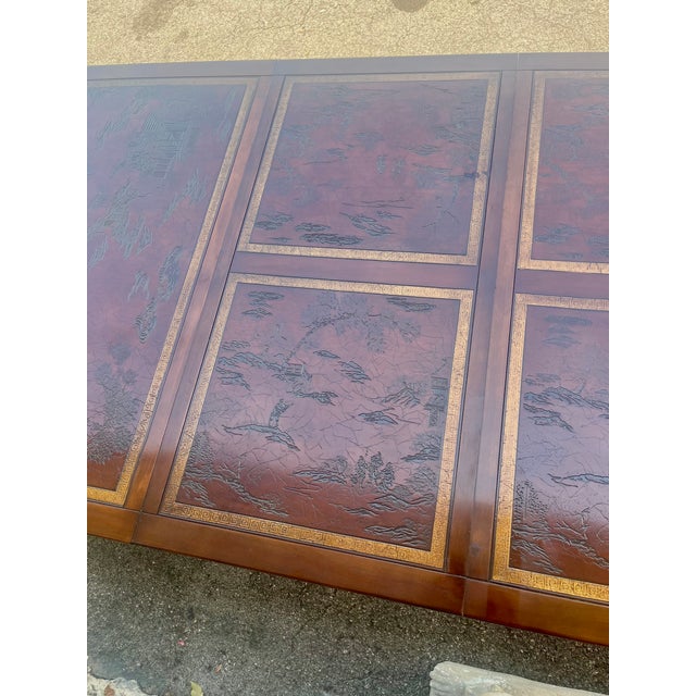 Late 20th Century Heritage Furniture "Ming Treasure" Chinoiserie Extension Dining Table - 2 Leaves For Sale - Image 16 of 18