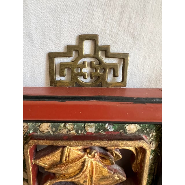 Chinese Antique Chinese Carved Wood Wall Hangings- Set of 2 For Sale - Image 3 of 14