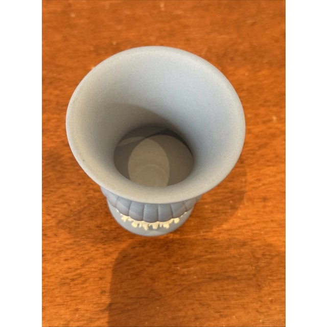1990s Vintage Wedgwood Blue Jasperware Grecian Vase For Sale - Image 5 of 6