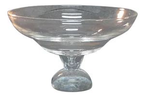 1950s Steuben Crystal Cloud Pedestal Bowl