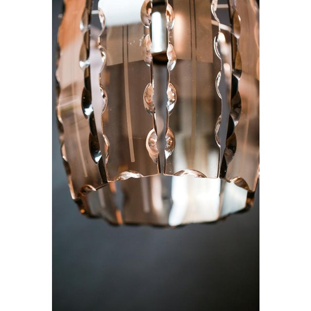 Gold Vintage Italian Murano Glass Pendant Lamp from Veca, - 1970s For Sale - Image 8 of 10