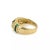 Late 20th Century Queen Emerald & Diamond 18k Yellow Gold Band Ring - Size 5 For Sale - Image 5 of 5