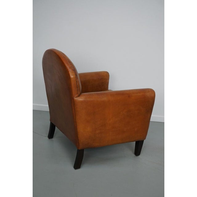 Vintage Dutch Cognac Leather Club Chair, 1970s For Sale - Image 11 of 14
