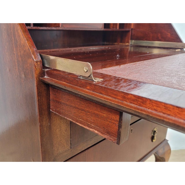 Vintage Writing Desk in Leather, 1930s For Sale - Image 12 of 18