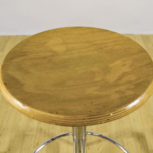 Vintage Adjustable Chrome Surveyors Swivel Stool, 1960s For Sale - Image 4 of 9