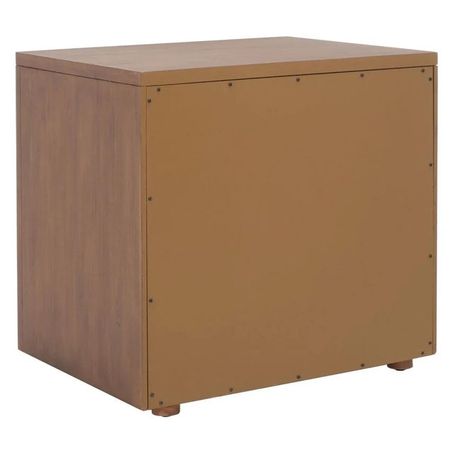 Rosey 3 Drawer Wood Nightstand - Brown For Sale - Image 9 of 11