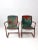 This is a pair of mid-century patio chairs. The metal garden chairs have bouncer frames with perforated metal seats and...