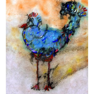 Blue Rooster #2 Fine Art Print Small For Sale