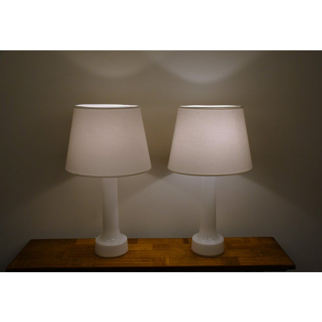 Large Swedish Art Glass Table Lamps from Bergboms, 1960s, Set of 2 For Sale - Image 6 of 10