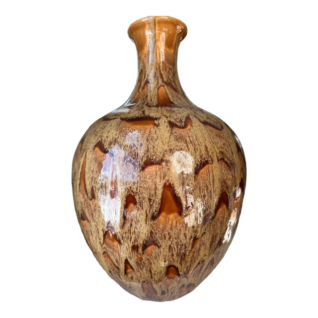 Large Sculptural Ceramic Table Lamp – Vintage Organic Modern / Studio Pottery Lamp For Sale