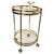 Italian Hollywood Regency Round Two-Tier Brass and Glass Bar Cart from Milo Baughman, 1970s For Sale - Image 9 of 9