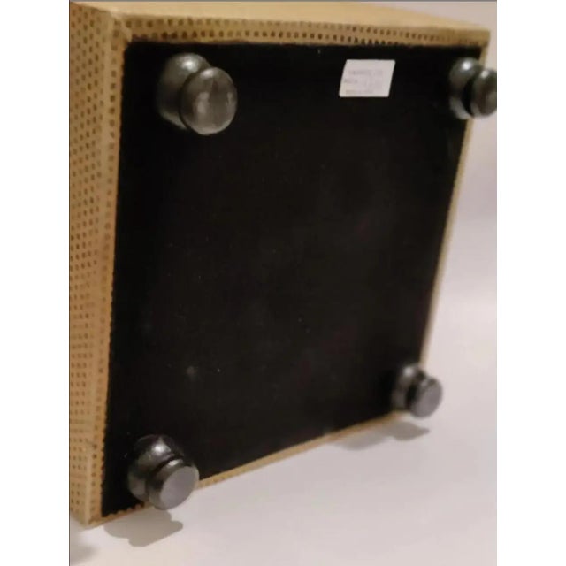 1990s Sarreid Ltd. Decorative Suede Hinged Box Made Exclusively for Neiman Marcus For Sale - Image 9 of 11