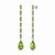 Metal Peridot Long Drop Earrings, Silver, Gold, Pair For Sale - Image 7 of 10