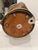 This golf bag style wastebasket is made of leather There is a liner of painted metal Genuine cowhide leather is stamped on...