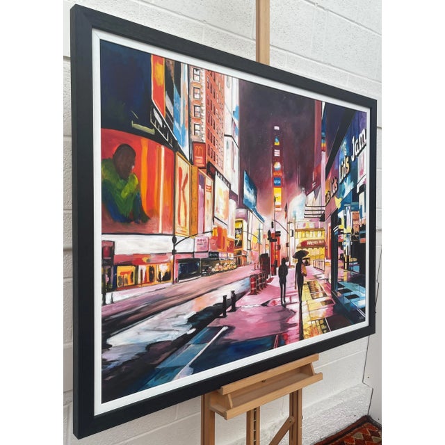2020s Painting of Times Square Manhattan New York City - Unique Original Art by Contemporary British Artist, 2021 For Sale - Image 5 of 13