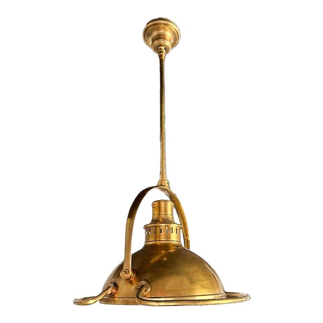 Nautical Brass Pendant Light by Visual Comfort For Sale