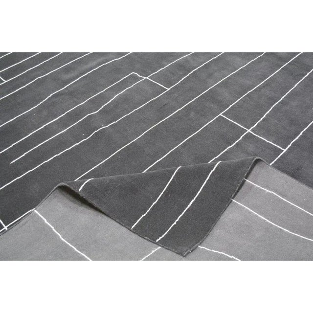 Moroccan Hand Knotted Wool Rug,10'1"X14' For Sale In New York - Image 6 of 6