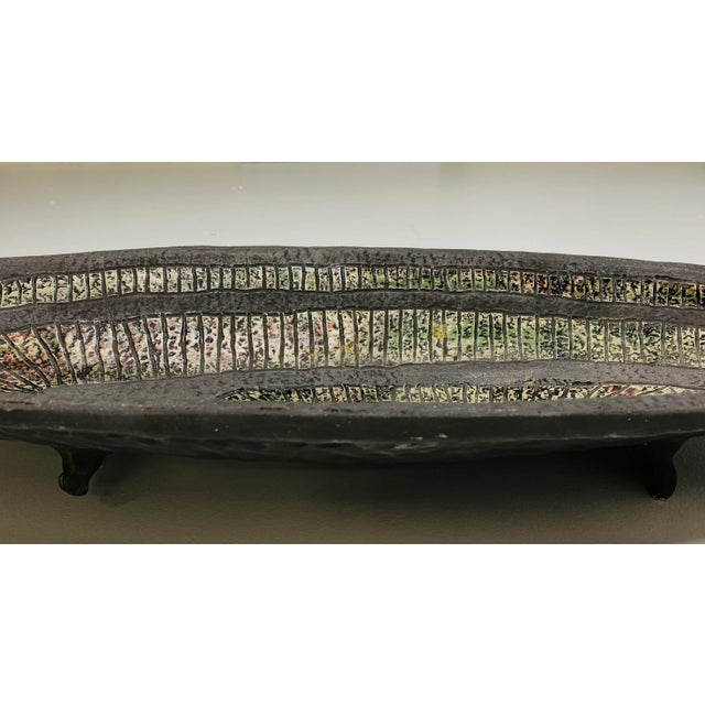 Ceramic Large Handmade Studio Craft Ceramic Sculpture Wall Sculpture Platter by Floyd Gompf For Sale - Image 7 of 9