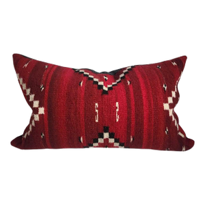 1930s Wool Handmade Weaving Bolster Pillow