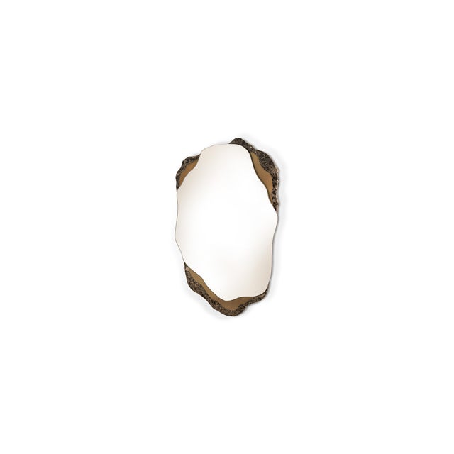 Arizona Mirror in Dark Emperator Marble and Bronzed Brushed Brass from InsidherLand, in New conditions. Designed from 2000...
