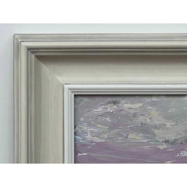 Textile Ethereal Horizon - Dreamlike Abstract Sea Landscape Art by Contemporary Artist, 2024, Framed For Sale - Image 7 of 12