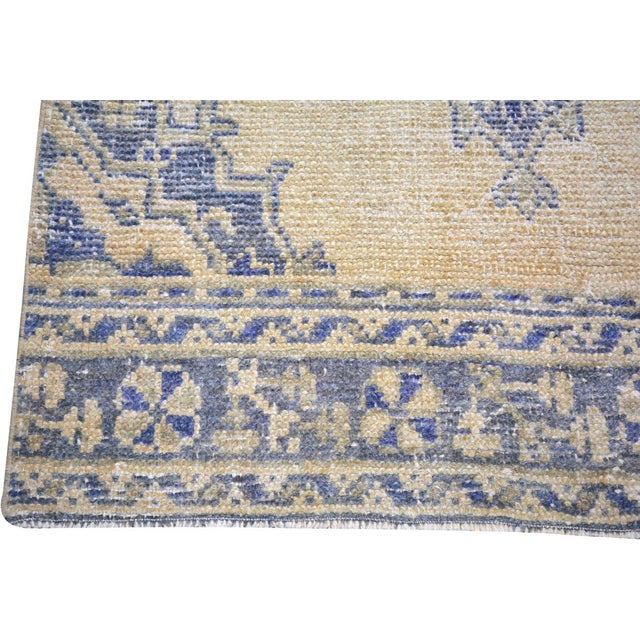 Turkish Vintage Turkish Anatolian Hand Knotted Wool Rug, 3'3''x11'5'' For Sale - Image 3 of 4