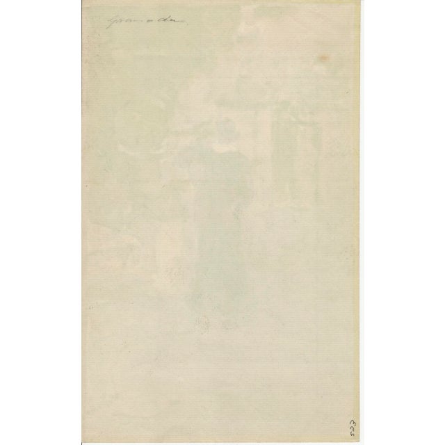 Impressionist Walter Shirlaw Impressionist Spanish Landscape With Figure For Sale - Image 3 of 4