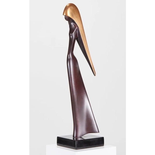 Paul Braslow (1927-2013- CA/Isreal). An original bronze sculptural work by Paul Braslow. Braslow's works are reminiscent...