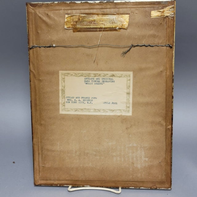 Wood Pair of Late 18th Century English Hand-Tinted Engraved Music Sheets, “The Charms of Celia” & “The Beer-Drinking Briton,” C. 1780 For Sale - Image 7 of 11