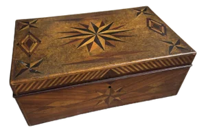 Gentleman's Walnut Inlaid Dresser Box, 19th Century