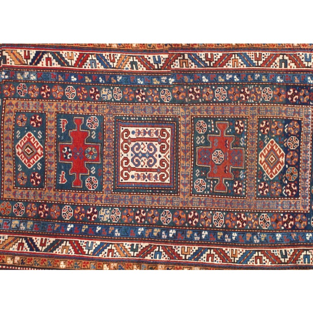 Original Antique Russian Shirvan rug. Handmade Hand-knotted Lamb's Wool on a Wool Foundation Hand-Spun Wool Rug Vegetable...