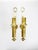 Elegant pair of neoclassical-style brass wall sconces from 1960s France, distinguished by their refined architectural...