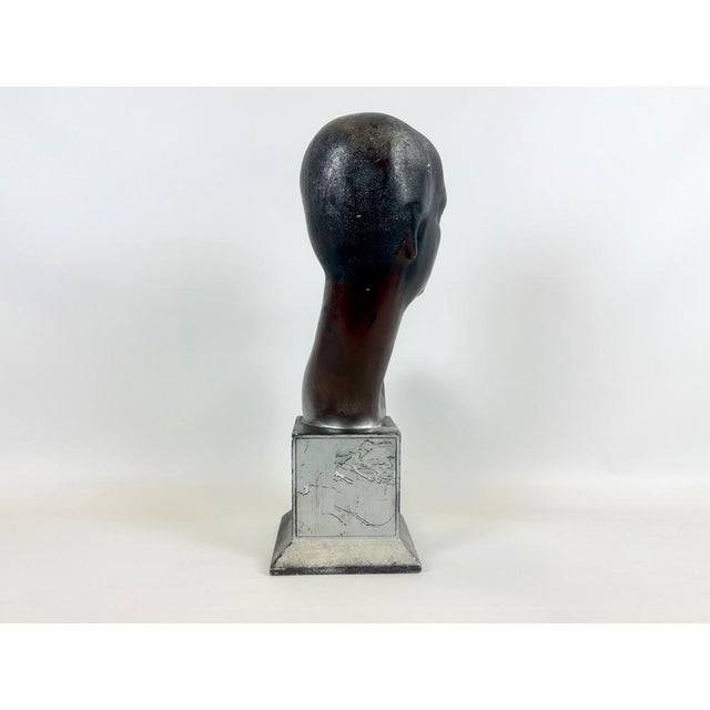 Mid-Century Hand-Crafted Female Head Mannequin Sculpture, 1950s For Sale - Image 13 of 18