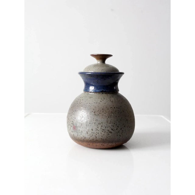 Mid-Century Modern 1970s Studio Pottery Jar For Sale - Image 3 of 9