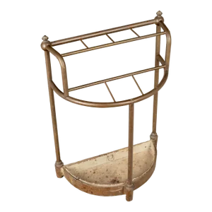 19th Century French Brass and Cast Iron Umbrella Stand