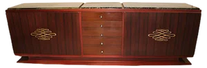 Large Art Deco Rosewood Sideboard, 1930s
