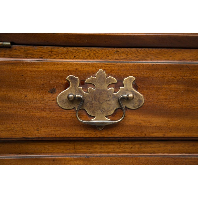 English Mahogany 18th Century Slant Top Desk For Sale - Image 10 of 11