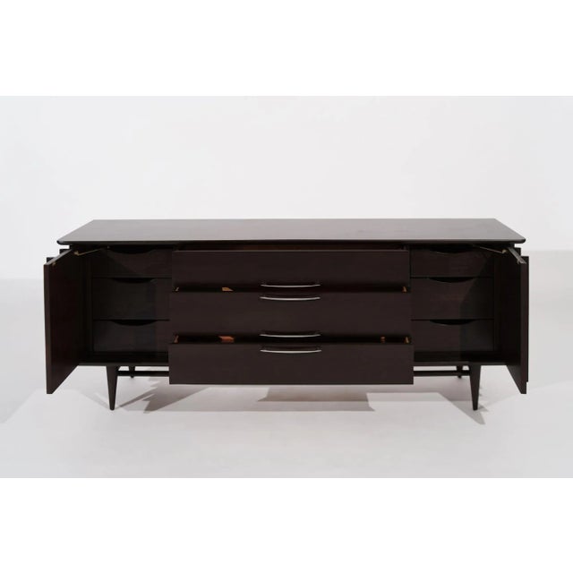 The Eloquence Credenza in Dark Walnut by Kent Coffey, Circa 1950s For Sale - Image 4 of 13