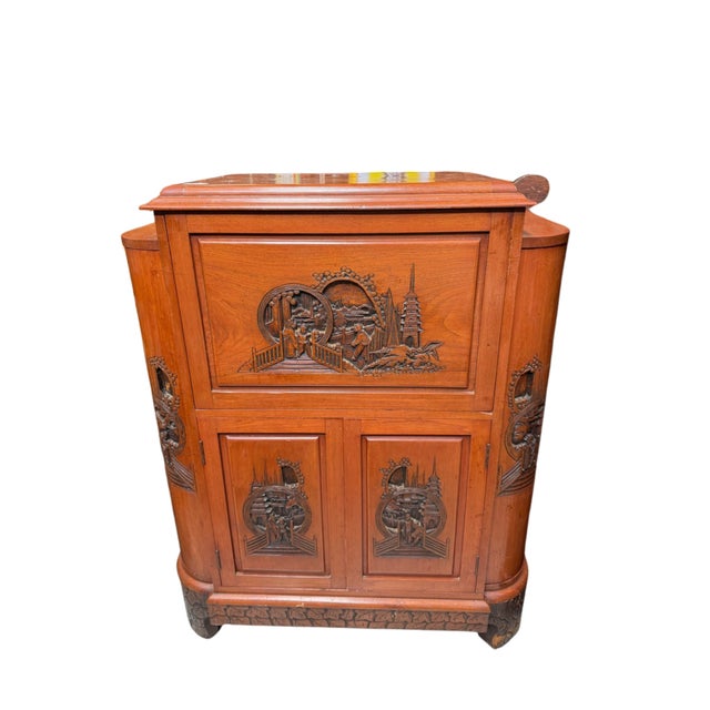 Oriental Hardwood Cocktail Cabinet, 1960s For Sale - Image 15 of 15