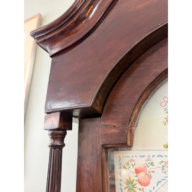 Early American Grandfather Clock Attributed to James Wilson With Hand-Painted Clock Face For Sale - Image 14 of 14